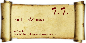 Turi Tímea névjegykártya